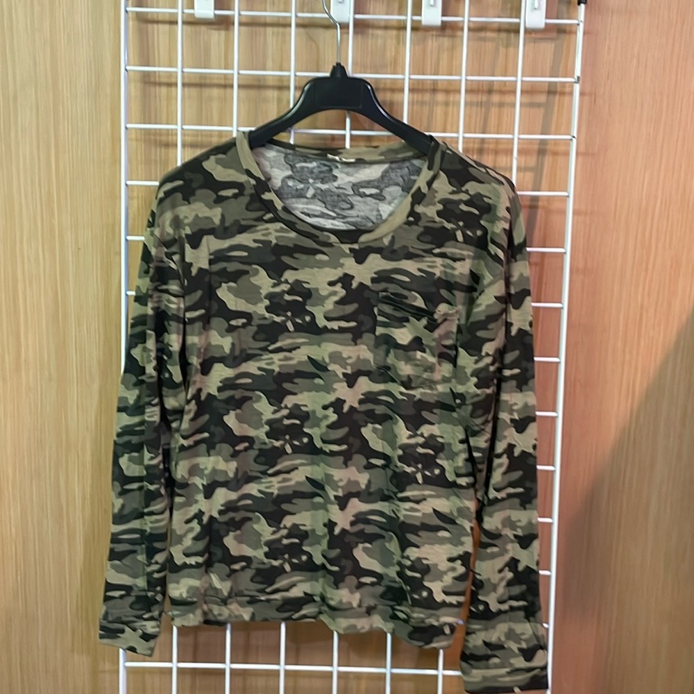 POL camouflage long sleeve tee shirt. New